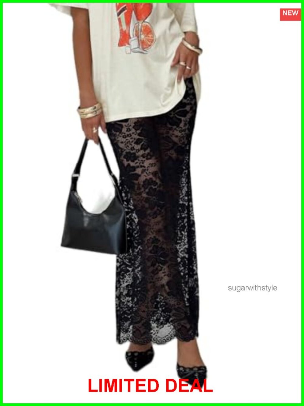 Lace Maxi Skirt Women Sheer See Through Y2k Mermaid Hem Fishtail